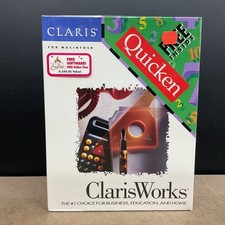 ClarisWorks For Apple Macintosh Quicken HD Vintage Computing Factory Sealed picture