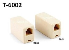 RJ11/RJ12 6C6P Straight Through Female/Female Telephone Inline Coupler, T-6002 picture