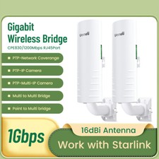 2pack  Wireless Bridge Point to Point 5.8GGHz 3km Gigabit WIFI Bridge 1200Mbps picture