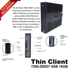 Dell Thin Client Z90D7 7290 AMD G-T56N 1.65GHz 4GB 16GB SSD WES7 Ethernet-RJ45 picture