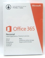 Sealed Microsoft Office 365 Personal 12-Month PC/Mac + 1 Tablet Product Key Card picture