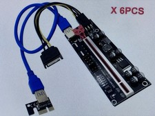6 Pack PCI-E Riser 010S GPU Riser Adapter Card Pci-Express 1X to 16X Riser Card  picture
