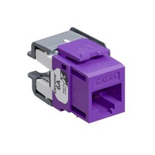 Leviton 6110G-RP6 Extreme Cat 6A Quickport Jack Channel-Rated Purple picture