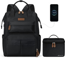 Versatile Travel Backpack with Insulated Lunch Box for 15.6-17.3