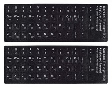 2 Pack Korean Keyboard Alphabet Stickers for PC Computer Laptop picture