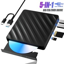 5-in-1 External Blu Ray Drive USB 3.0 CD/DVD Bluray Player for Laptop PC picture