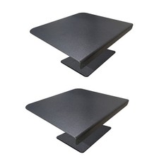 Black Steel Monitor Mount Reinforcement Plate Fragile Tabletop Protect 2 PCS picture