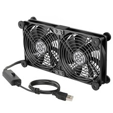 ELUTENG Dual AC USB Computer Fan 140mm USB Fans for Cooling 3 Speed Control 1... picture