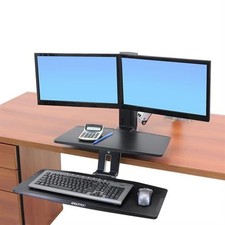 Ergotron WorkFit-A Dual Workstation with Suspended Keyboard picture