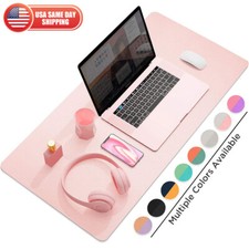 Large Leather Dual Sided Desk Pad Non-Slip Mouse Pad Office Home Writing Mat picture