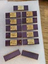 1x Rare Vintage ES Sample Intel C2107B Gold Ceramic IC Ram (4Kx1) NMOS Memory picture