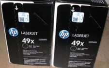 2 New Genuine Sealed Bag OPEN BOX HP 49X Toner Cartridges Black Boxes Q5949X picture