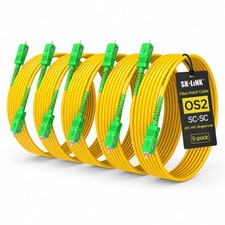 5 PCS OS2 LSZH SCSC APC Fiber Optic Patch Cord 3m 10 FT Cable Network picture