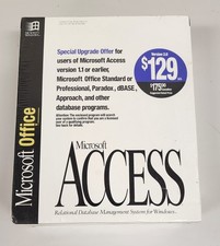 VINTAGE 1994 Microsoft Access Version 2.0 DBMS - NOS Factory Sealed (3.5