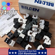 24PCS For Belden AX101321 Category6A 8Position KeyConnect RJ45 Jack Module Black picture