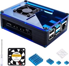 Raspberry Pi 4 Case With Fan Cooling 4Pcs Aluminum Heat Sinks Case For Raspberry picture