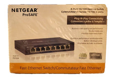 NETGEAR ProSafe FS108 8-Ports External Desktop Switch 10/100 Mbps. New In Box picture