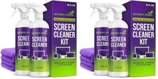 Screen Cleaner Spray 2 Pack 32oz Bottles Microfiber Cloth TV Laptop Monitor picture