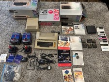 Atari 800 48K Computer Atari 810 Disk Drive (Boxed) + 2 Wico Joysticks Games Lot picture