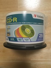 Lightscribe Verbatim Digital CD-R 25 Pack Recordable Color Background / Open Box picture