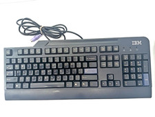 IBM Wired Black Keyboard Model KB-0225 PS/2  89P8300 Vintage picture