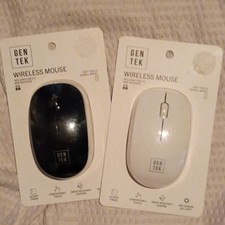 Gen Tek Wireless Mouse 2-Pack w/ USB Mini Receiver, 1600 DPI, 3-Button, B/W picture