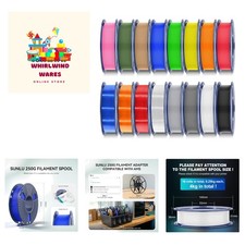 16 Color PLA Filament Bundle - 1.75mm, 0.25kg Spools for Creative 3D Printing picture