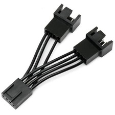 CRJ Mini 2-Way PC Fan Splitter Cables (2-Pack) - 2.5-inch (6cm) - Minimalist picture