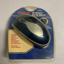 Vintage CompUSA 3D Optical Scroll Mouse PS/2 Wired New Sealed Windows 98/XP picture