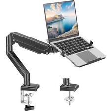Laptop Arm Mount for Desk, 2 in 1 Function Monitor Laptop Stand, Fits Max 17
