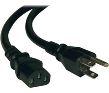 Tripp Lite P007-003 3ft Computer Power Cord Cable 5-15P to C13 Heavy Duty 15A picture
