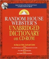 Random House Webster's Unabridged Dictionary CD-ROM PC CD English language words picture