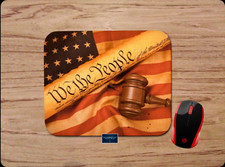 WE THE PEOPLE AMERICAN FLAG PATRIOTIC CUSTOM NON-SLIP MOUSE PAD DESK MAT GIFT picture