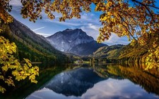Landscape austria lake fall nature mountains Custom Gaming Mat Desk picture