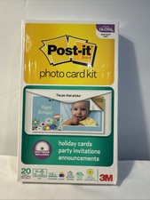 POST-IT Photo Holiday Invitation Card Kit 4 X 8 Sticky Picture Paper & Software picture