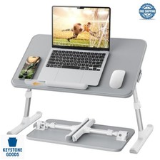 Lap Desk for Bed Adjustable Laptop Stand Non-Slip Leather Foldable Portable picture