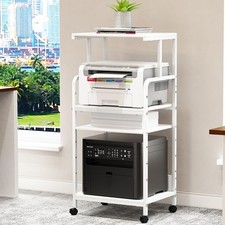 4-Tier Printer Stand with Storage Shelf, Mobile Printer Table for Home Office... picture