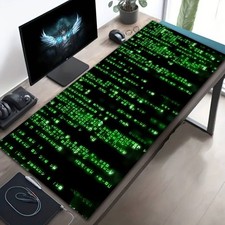 1pc Diatom Mud Material, Cool Green Code Pattern Design Extra-Large Gaming Mou picture