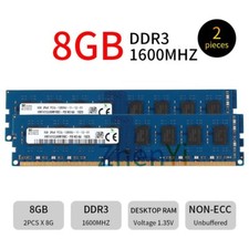 16GB 2x 8GB 4GB 2GB DDR3 PC3L-12800U 1600MHz 2Rx8 1.35V DIMM RAM For SKHynix LOT picture