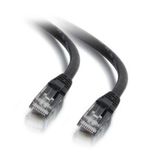 C2G Cat5E 350MHz Snagless Patch Cable Black 2.1m (7ft) Networking Cable Black picture