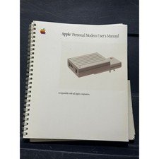 Vintage Apple Personal Modem User's Manual Spiral Bound Macintosh picture