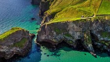 Landscape ireland coast shore cliff aerial view sea Custom Gaming Mat Desk picture