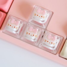 Kawaii Artisan Resin Keycap Handmade Custom MX Cherry Mechanical Keyboard picture