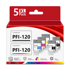 PFI-120 Ink Cartridge 5-Pack (Matte Black, Cyan, Magenta, Yellow, Black) picture