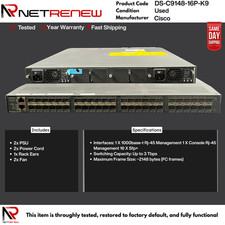 Cisco DS-C9148-16P-K9 MDS 9148 Multilayer Fabric Switch - 16 x 8GB Fiber Channel picture