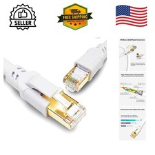 Weatherproof 10ft Ethernet Cable 2-Pack - High-Speed 40Gbps with Gold Connectors picture