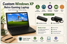 Custom Windows XP Retro Gaming Laptop With Charger & Battery  picture