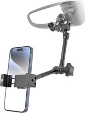 Car Phone Holder Metal Magic Arm Rear View Mirror Phone Holder Rotatable picture