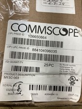 Commscope M13C-003 3-Port M-Series Black Furniture Faceplate 25-qty picture