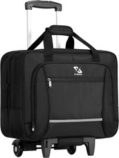 Rolling Laptop Bag with Wheels, Removable Water-Repellent Rolling Briefcase picture